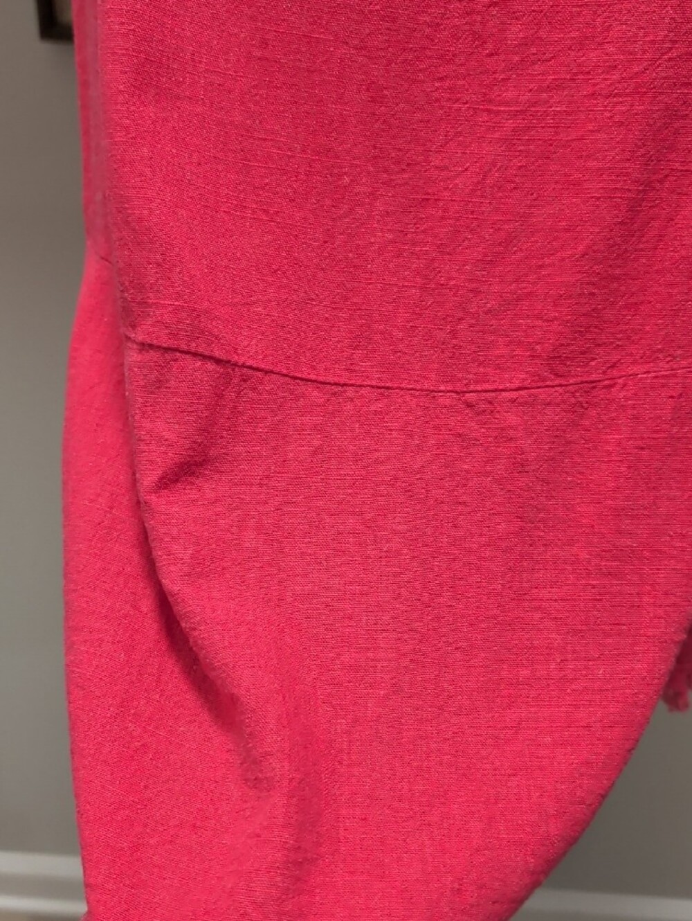 UMGEE- XL Hot Pink Indie Short Frayed  Sleeve Scoop Neck Top - Picture 4 of 11